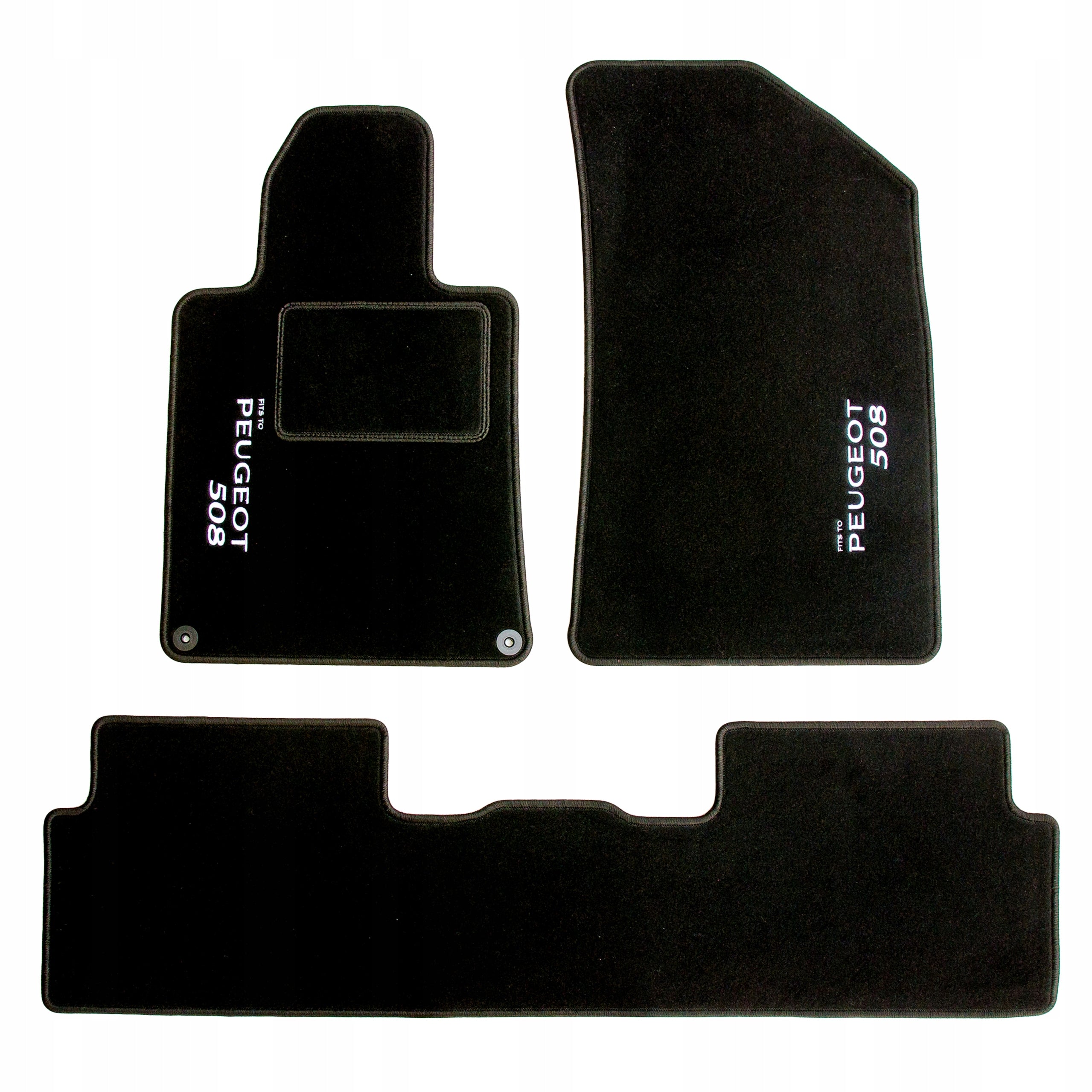 Velour Rugs for Peugeot 508 2010-2018 EMBROIDERY