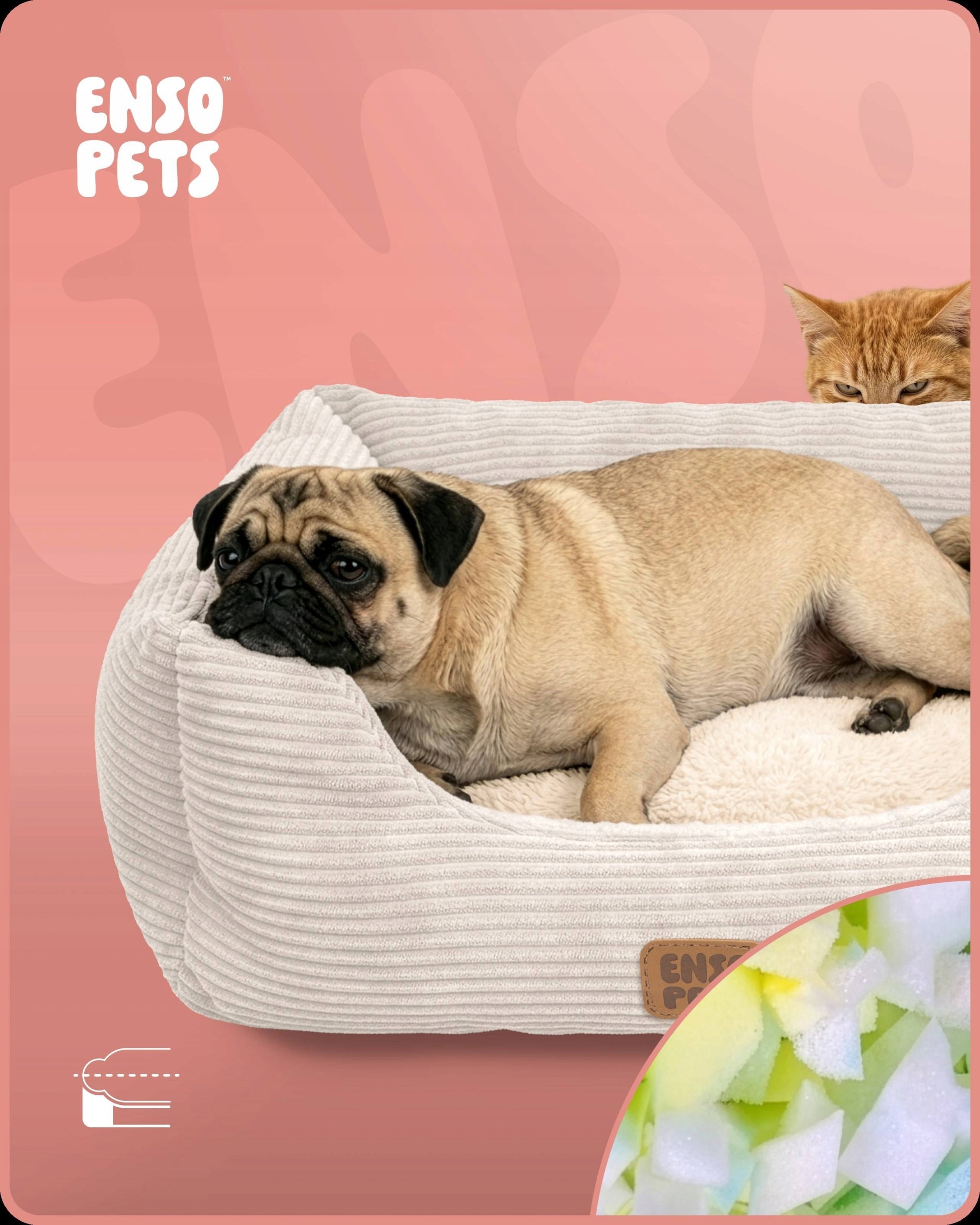 Velour cat bed S bedding plush couch soft pillow Length 38 cm