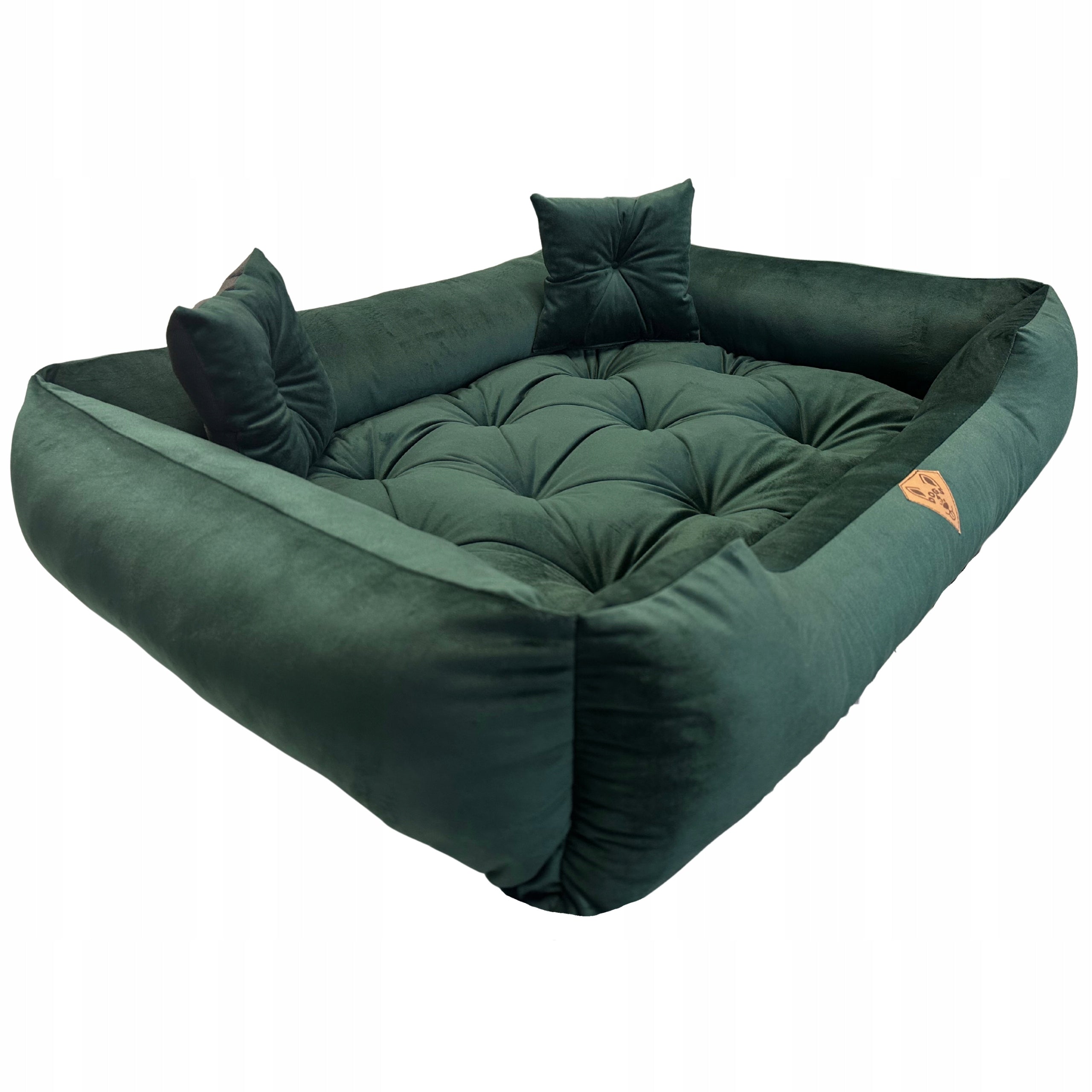 Velour cat dog bed green 90x75 cm non-slip bottom Packaging status original