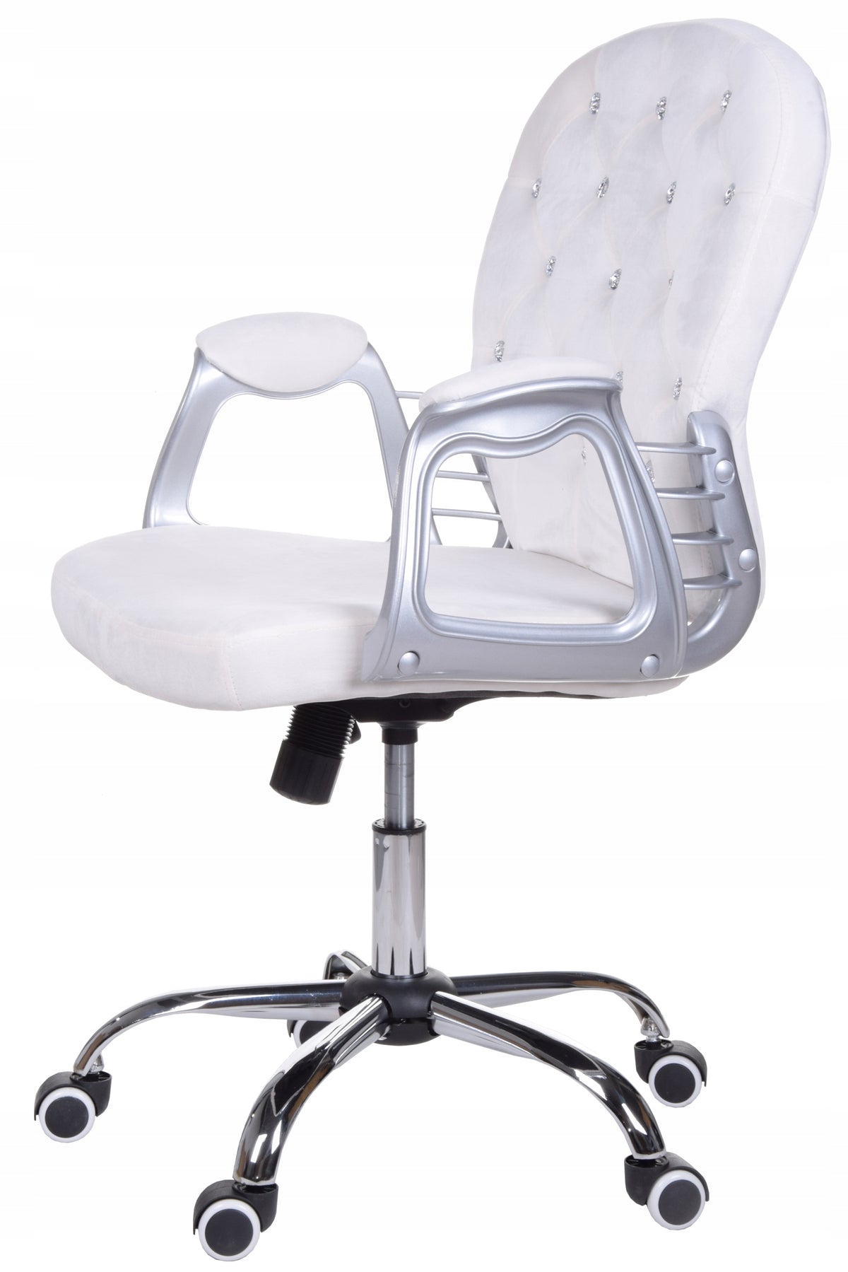 Velour office chair WHITE GIOSEDIO crystals