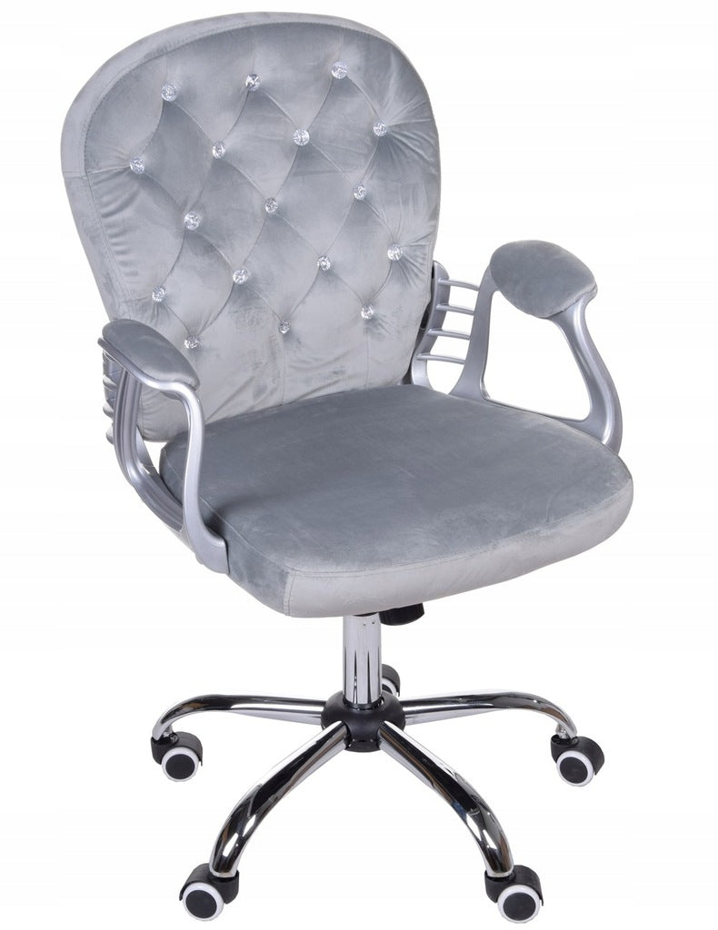 Velour office chair grey GIOSEDIO crystals Brand Giosedio