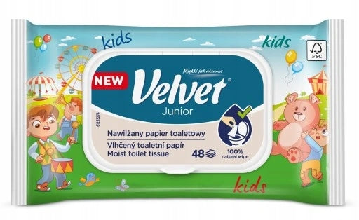 Velvet Junior wet wipes wet paper SET 16 x 48 pcs. Brand Velvet