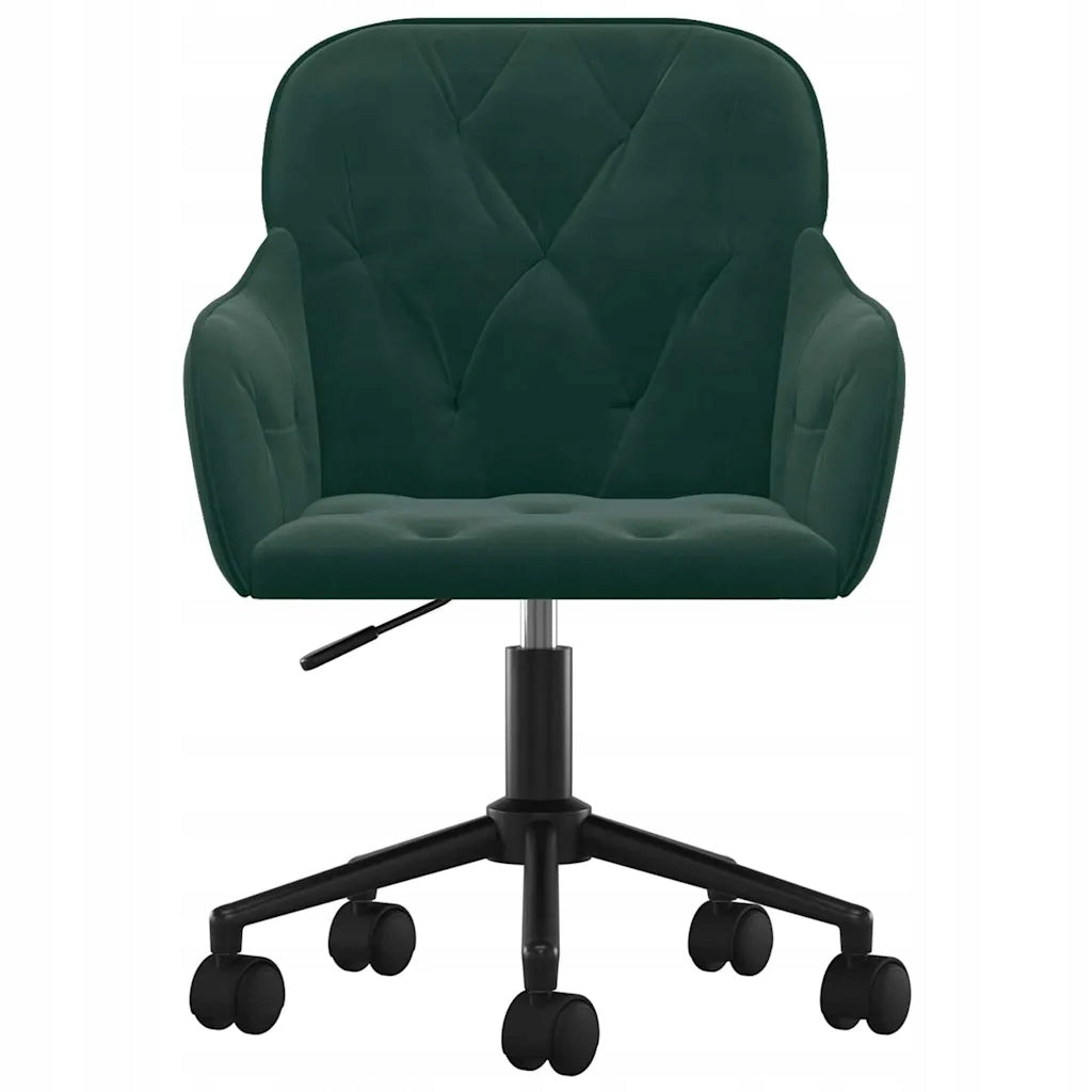 Velvet Swivel Office Chair, Dark Green, 56x61x(78-86) cm Brand no brand