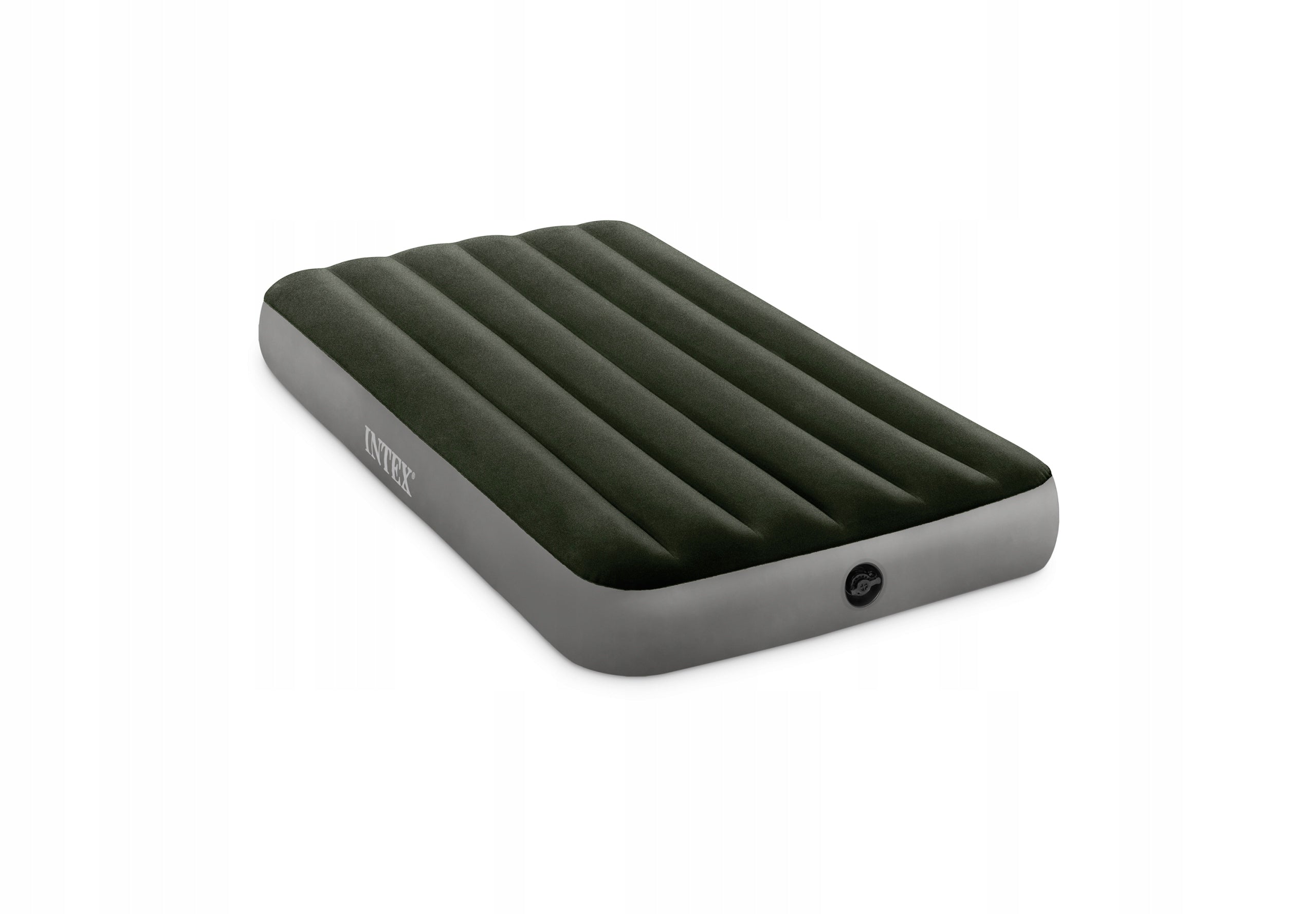 Velvet mattress inflatable sleeping bed INTEX 64107 99x191x25 cm green