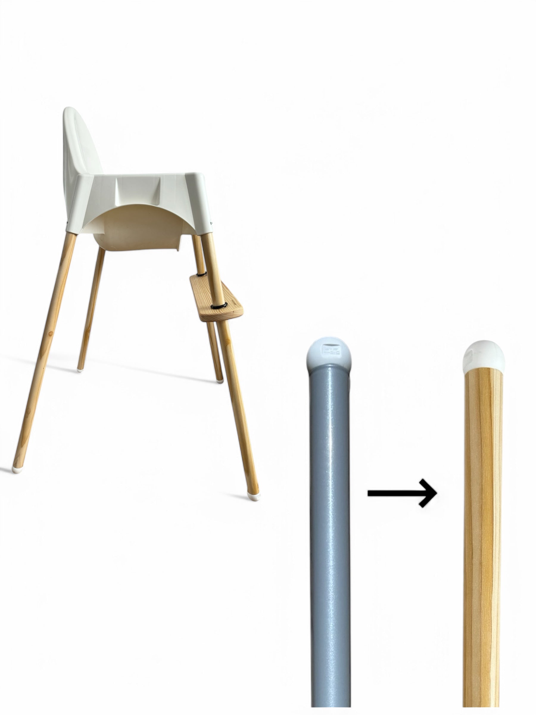 Veneer for chair legs Ikea Antilop! - PINE