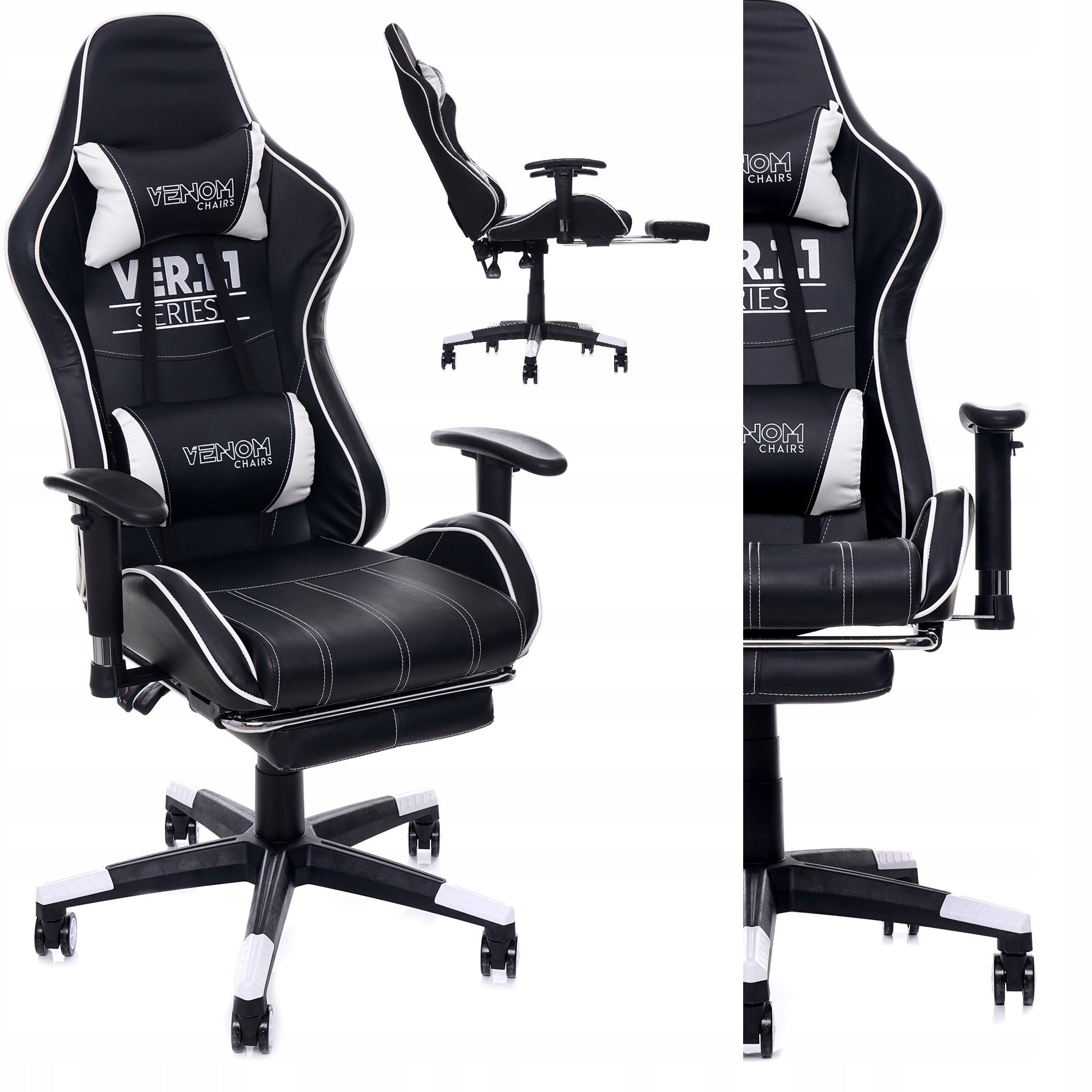 Venom Chairs VER 1.1 gaming chair for player WHITE