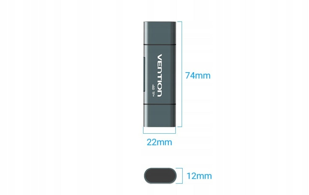 Vention ADAPTER SD/microSD CARD READER USB 3.0, USB-C FOR PHONE LAPTOP Packaging status original