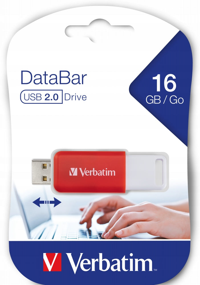 Verbatim DataBar 16 GB USB 2.0 red Capacity 16 GB