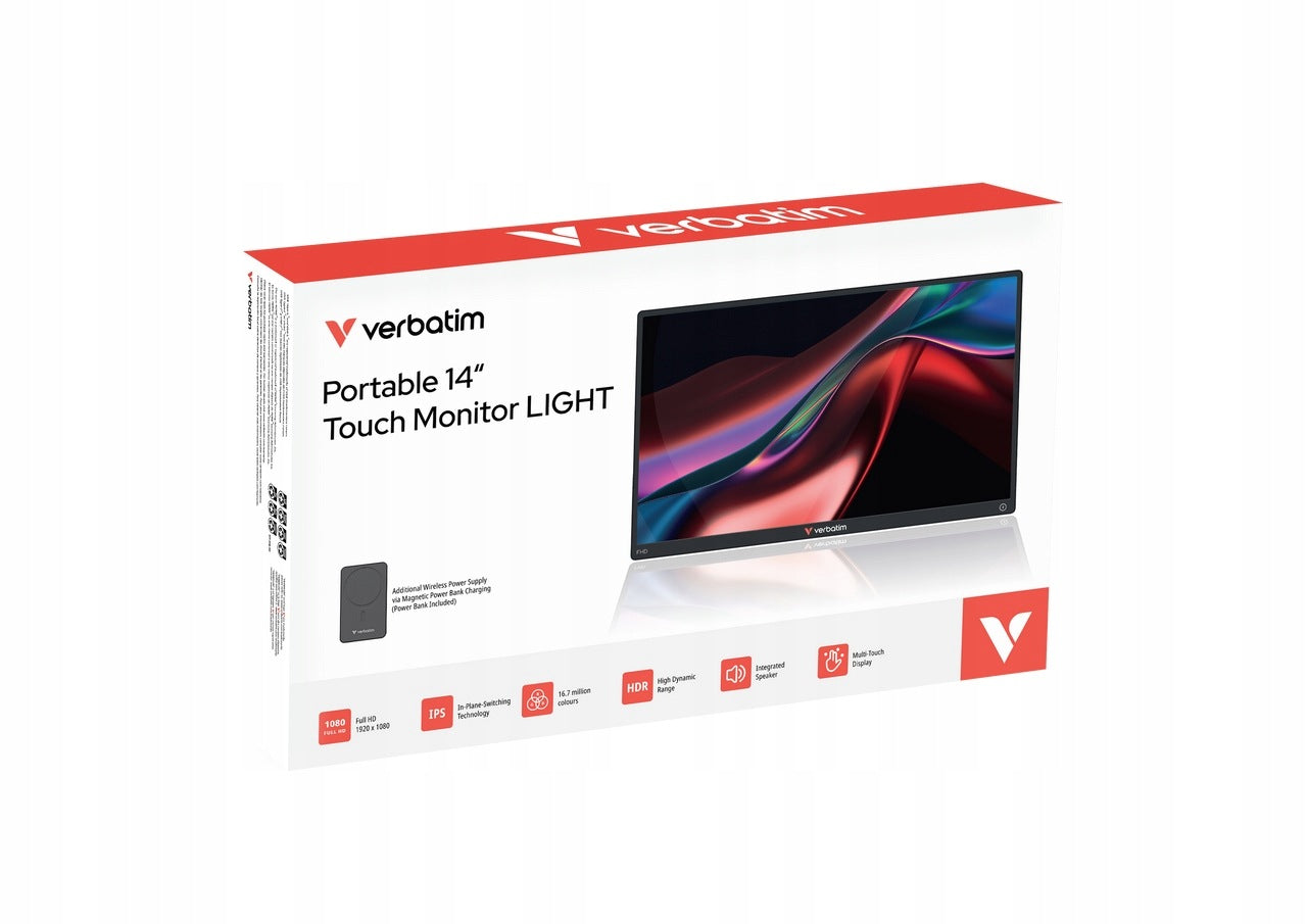 Verbatim LIGHT 14 Full HD Portable Touchscreen Monitor (1920 x 1080)