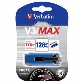 Verbatim USB flash disk USB 3.0 128GB V3 MAX StoreNGo blue 49808 USB A