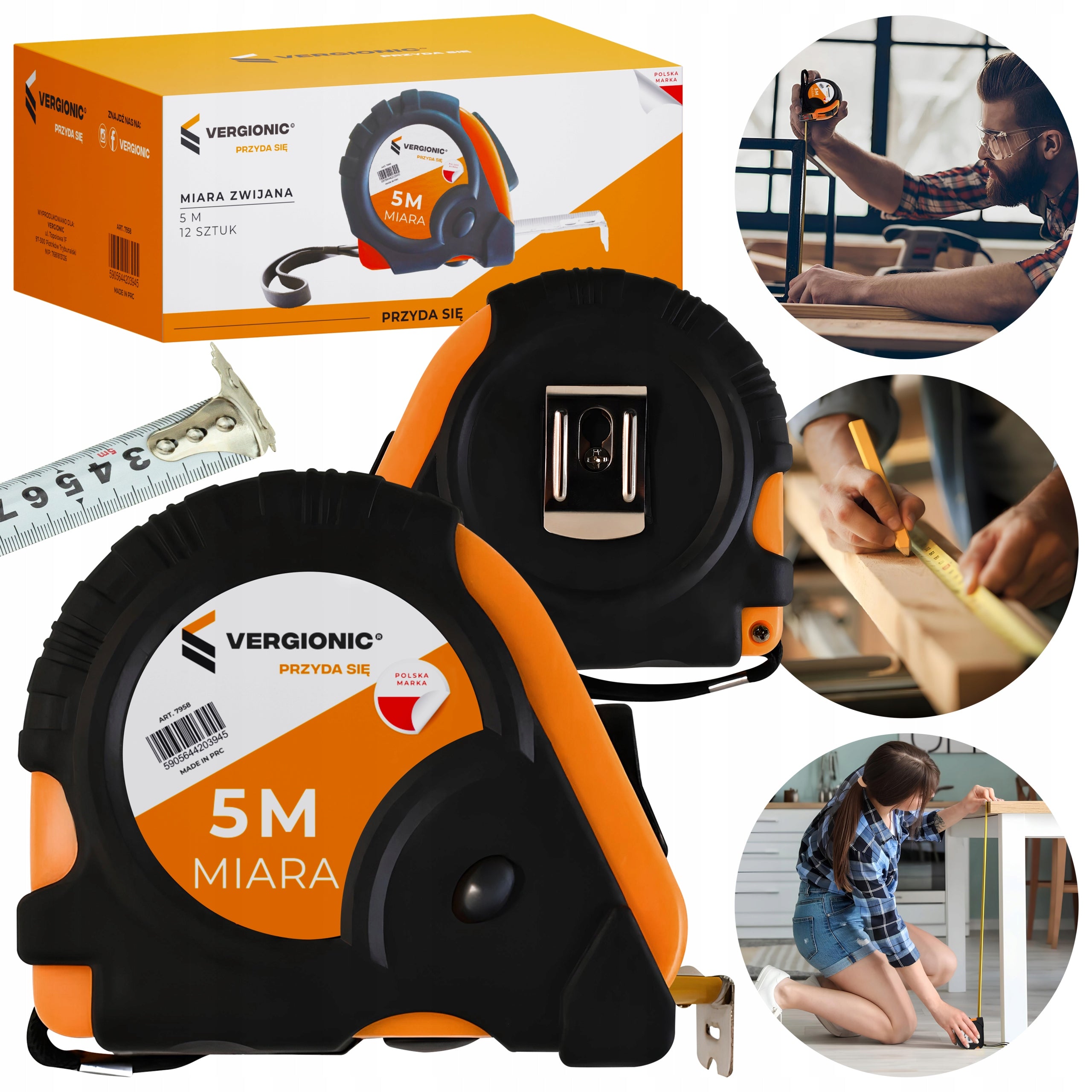 Vergionic 5 m folding tape EAN (GTIN) 5905644203945