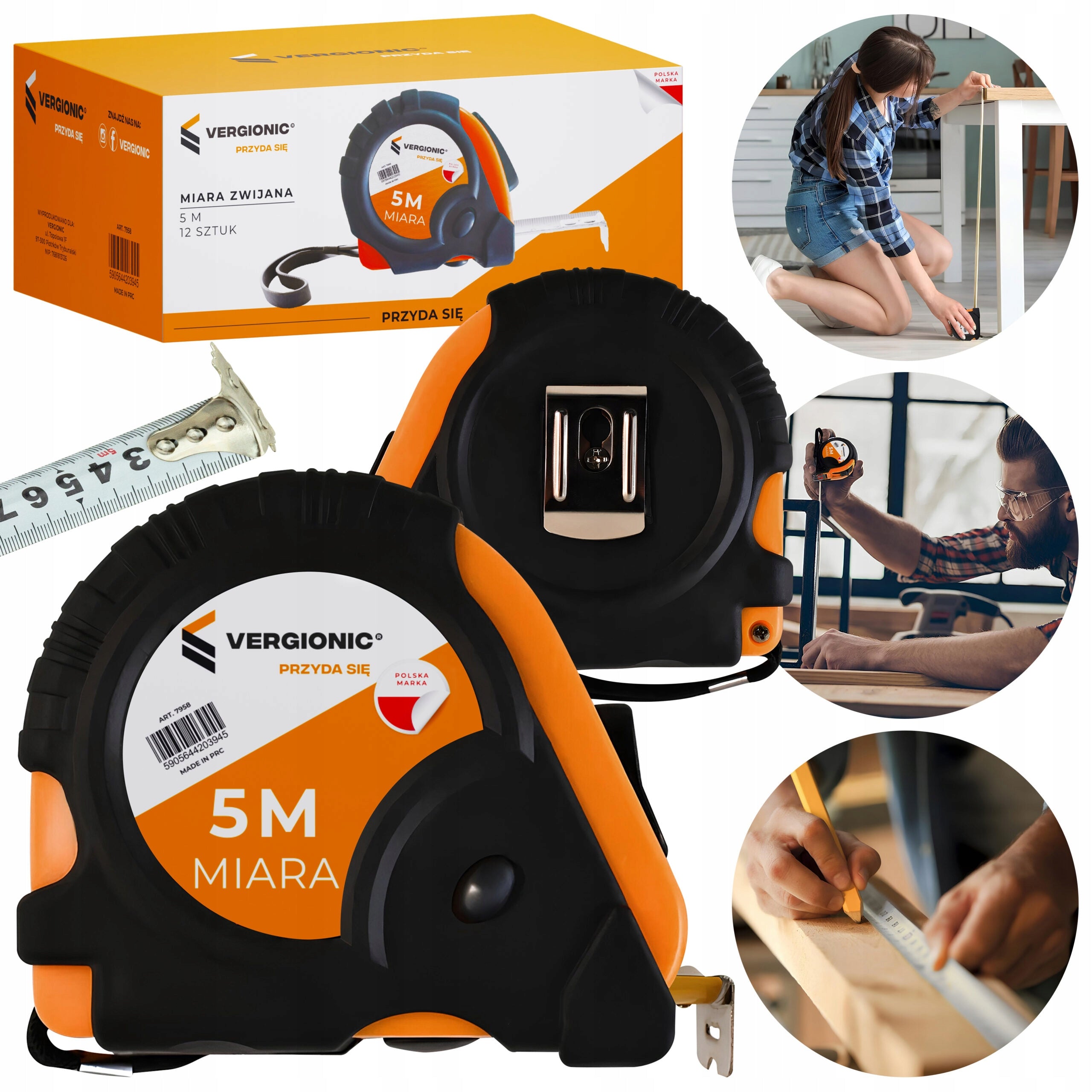 Vergionic 5 m folding tape Manufacturer code 7958