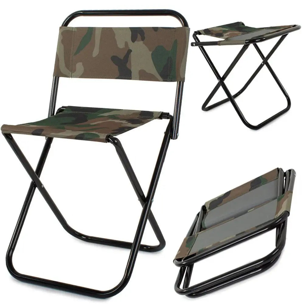 Verk Highchair Hiking Chair Folding Fishing Camo Beige Camping