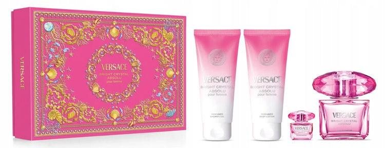 Versace Bright Crystal Absolu EDP 90+5 ml + Balm 100ml + Gel 100ml Packaging status original