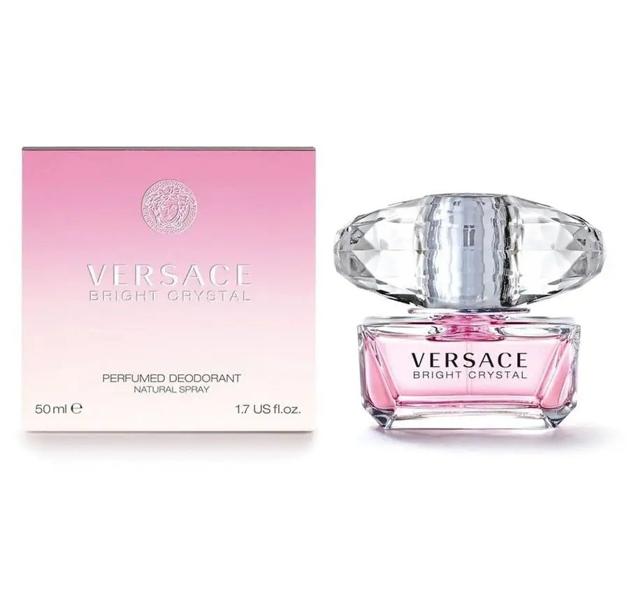 Versace Bright Crystal Deodorant, 50 ml Glass Bottle