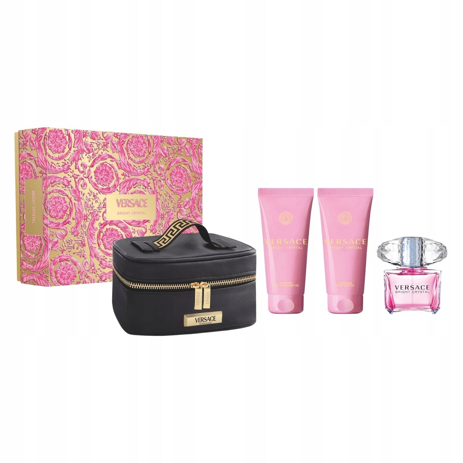Versace Bright Crystal set: EDT 90 ml + body lotion + shower gel 100 ml
