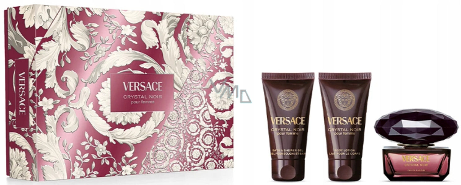 Versace Crystal Noir Pour Femme parfémovaná voda 50 ml + sprchový gel 50 ml
