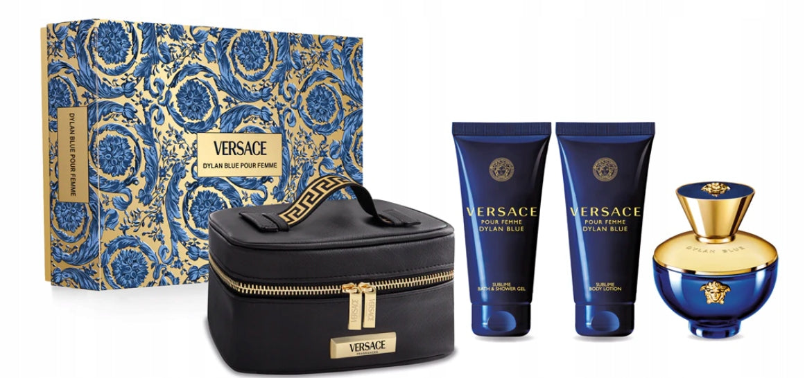 Versace Dylan Blue Pour Femme Cosmetic Bag Gift Set for Women