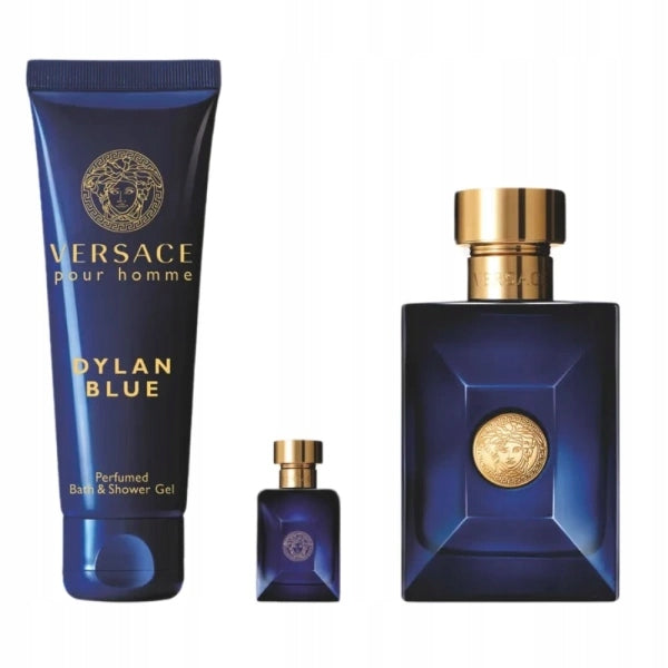 Versace Dylan Blue eau de toilette EDT 100ml + EDT 5ml + Gel 150ml Set Brand Versace