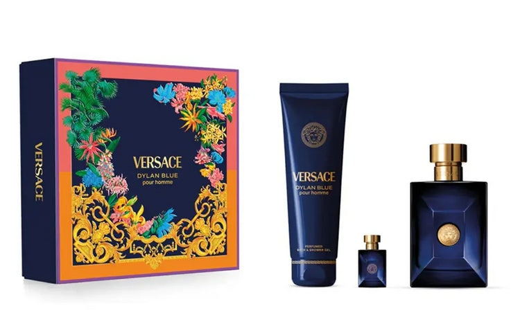 Versace Dylan Blue eau de toilette EDT 100ml + EDT 5ml + Gel 150ml Set Packaging status original