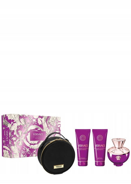 Versace Dylan Purple EDP 100ml + Gel 100ml + Lotion 100ml + Cosmetic Bag Brand Versace