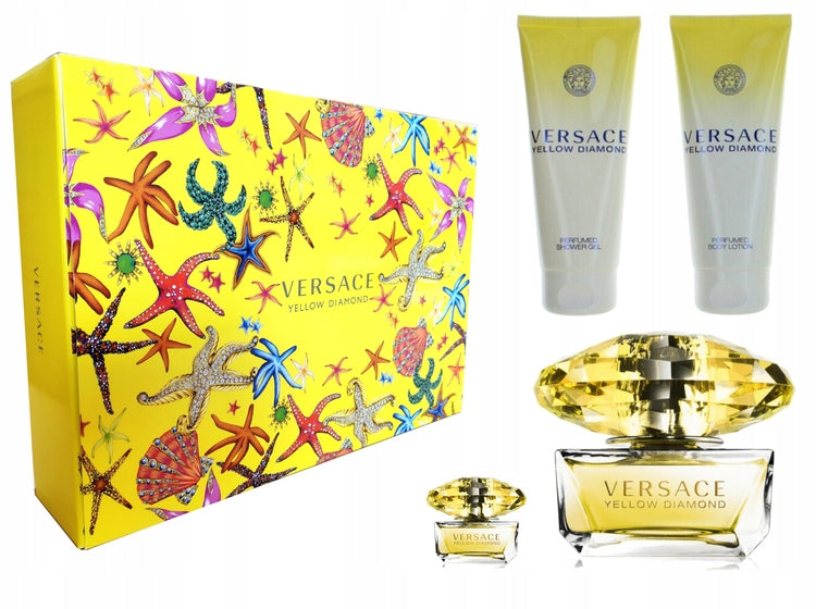 Versace Yellow Diamond EDT 90ml + 5ml + gel 100ml + lotion 100ml Brand Versace