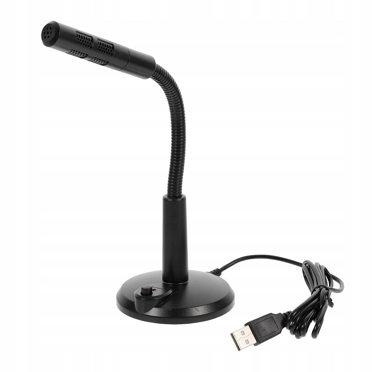 Versatile Black USB Microphone with Adjustable Angle and Stable Base Brand no brand