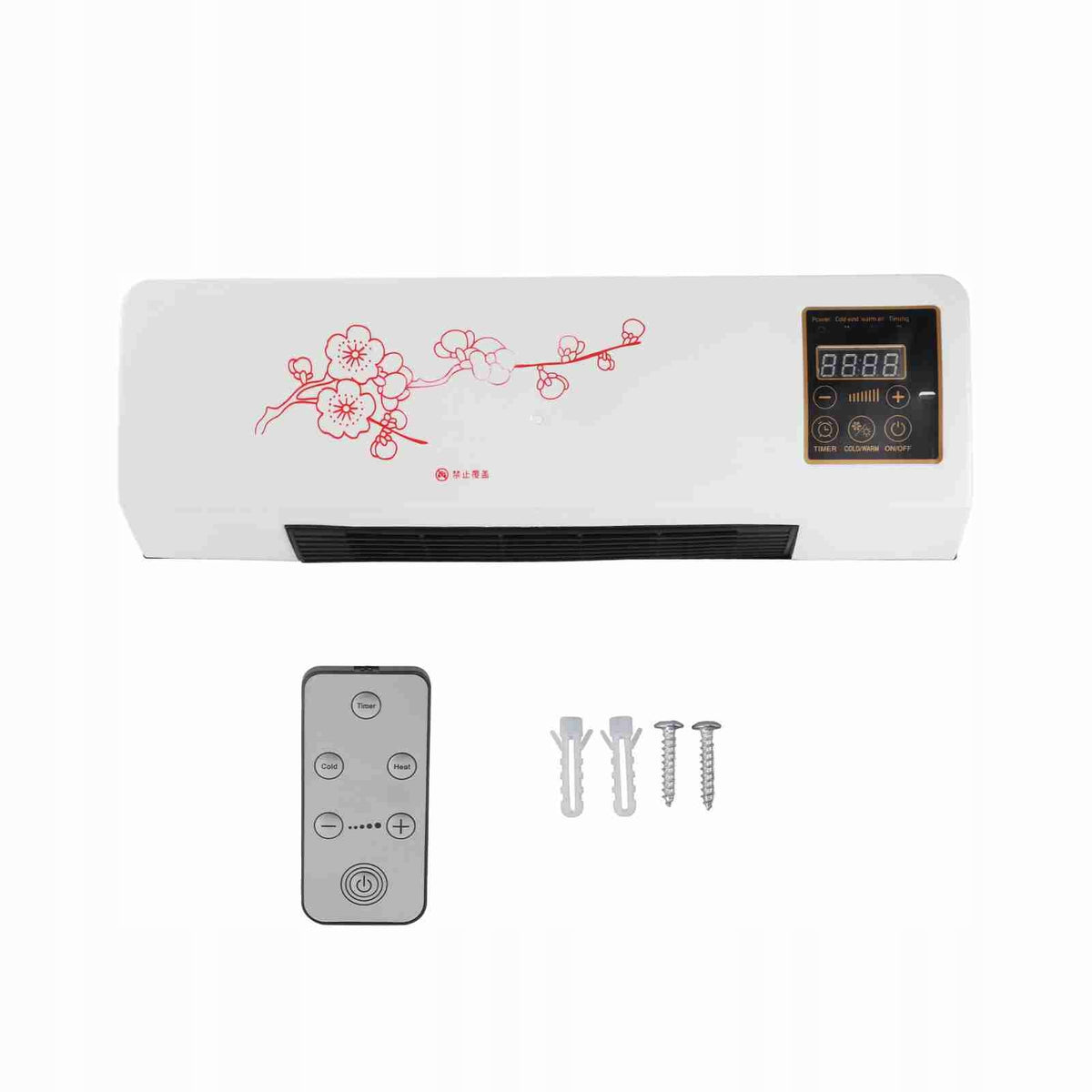 Versatile, portable low noise wall heater with BI
