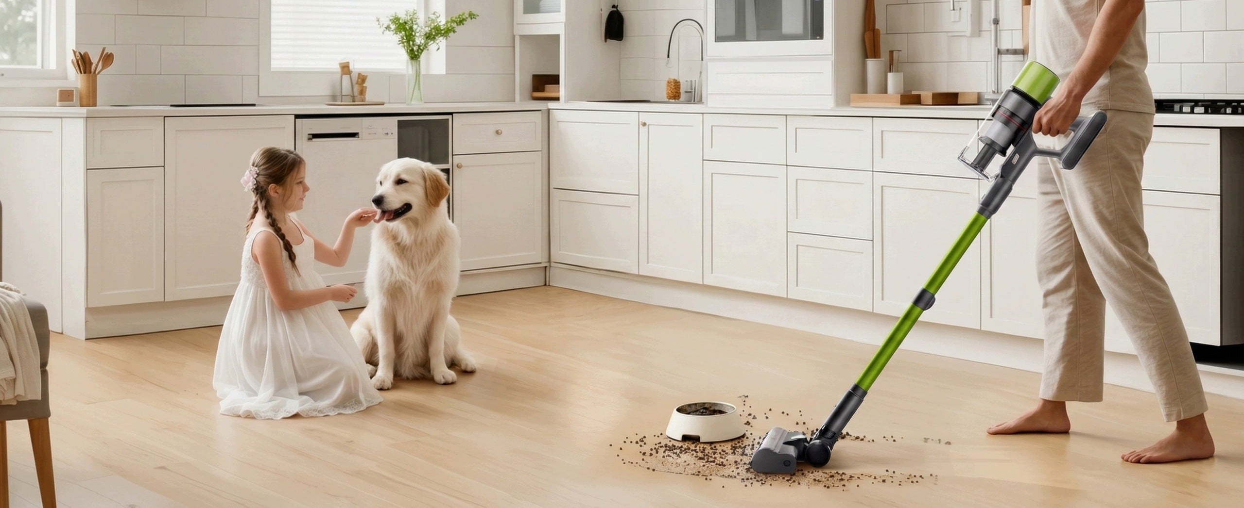 Vertical Cordless Vacuum Cleaner SmartAi V6 Green 650W 24Ah 65KPa 80Min 2026 Packaging status original