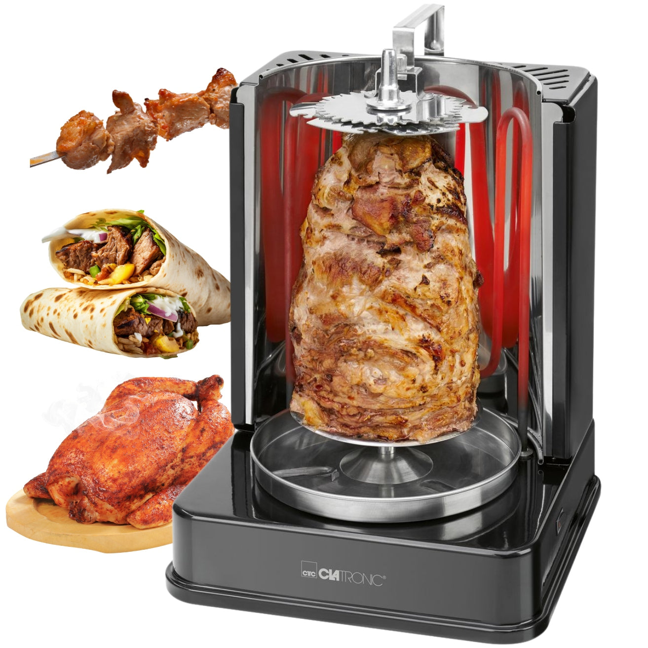 Vertical Electric Doner Multigrill Kebab, Gyros. Skewers Kebab Clatroni