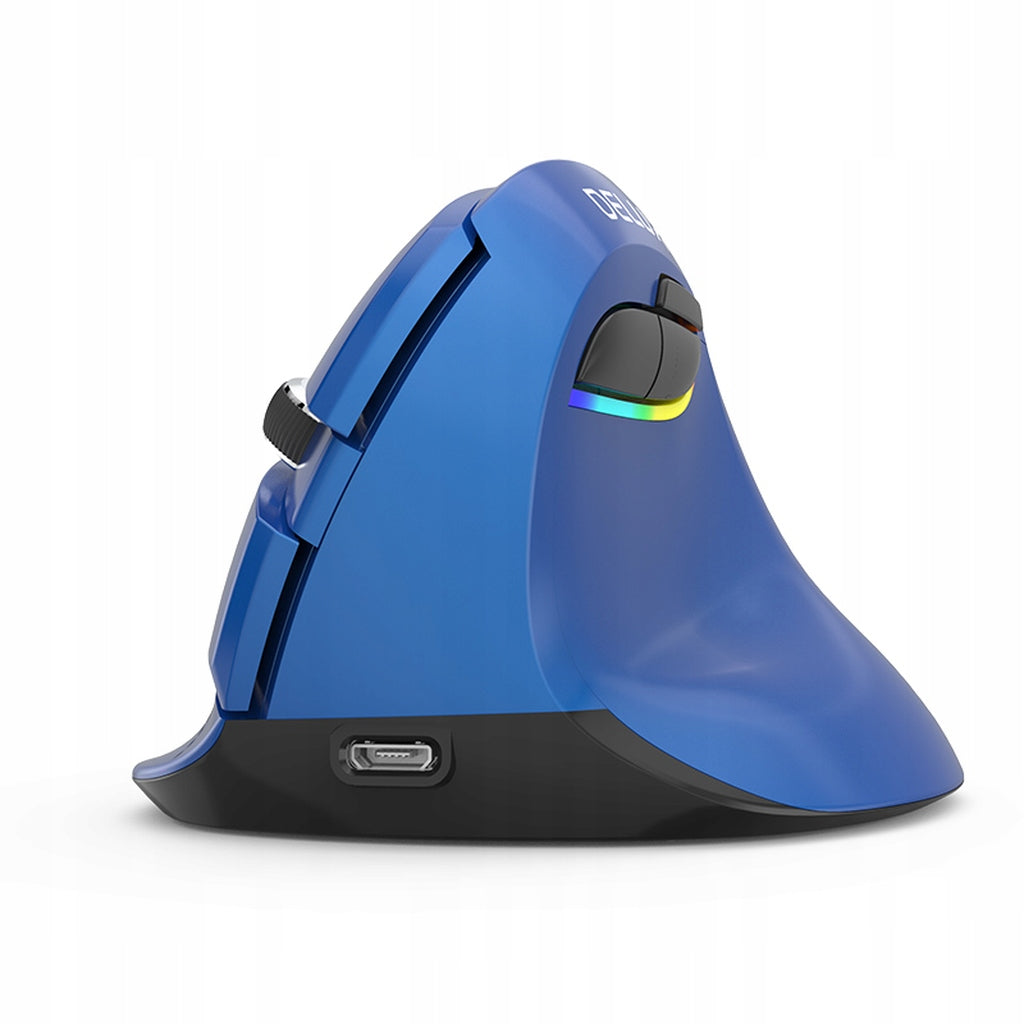 Vertical Mouse Delux M618Mini Ergonomic Wireless Bluetooth Blue