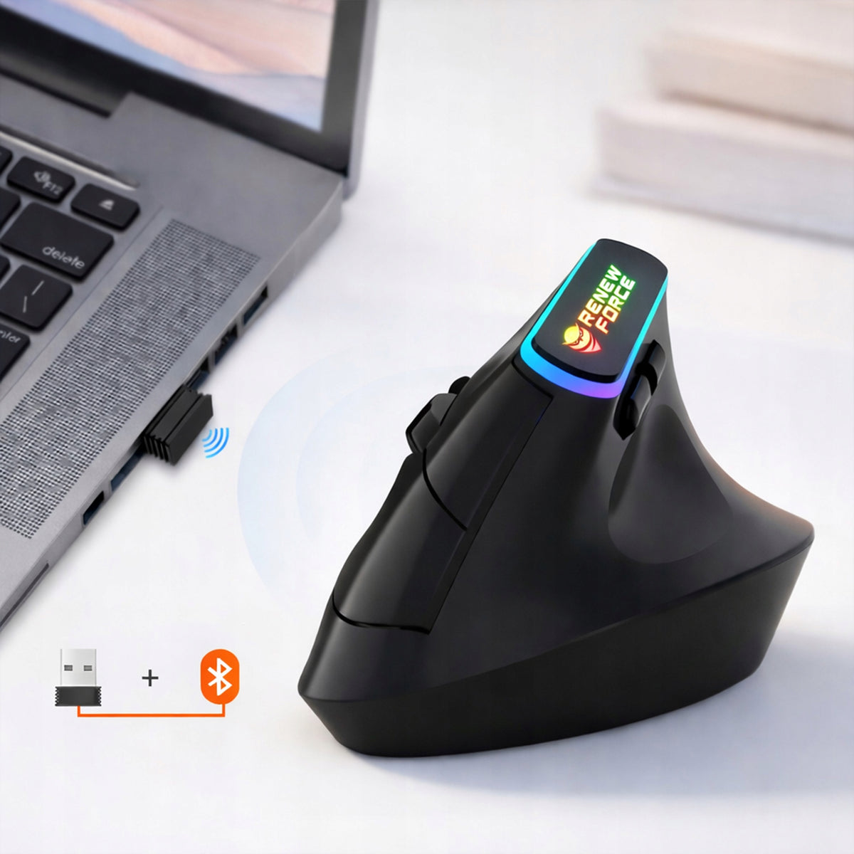Vertical Mouse Ergonomic Vertical MOUSE Wireless WiFi Bluetooth BT Packaging status original
