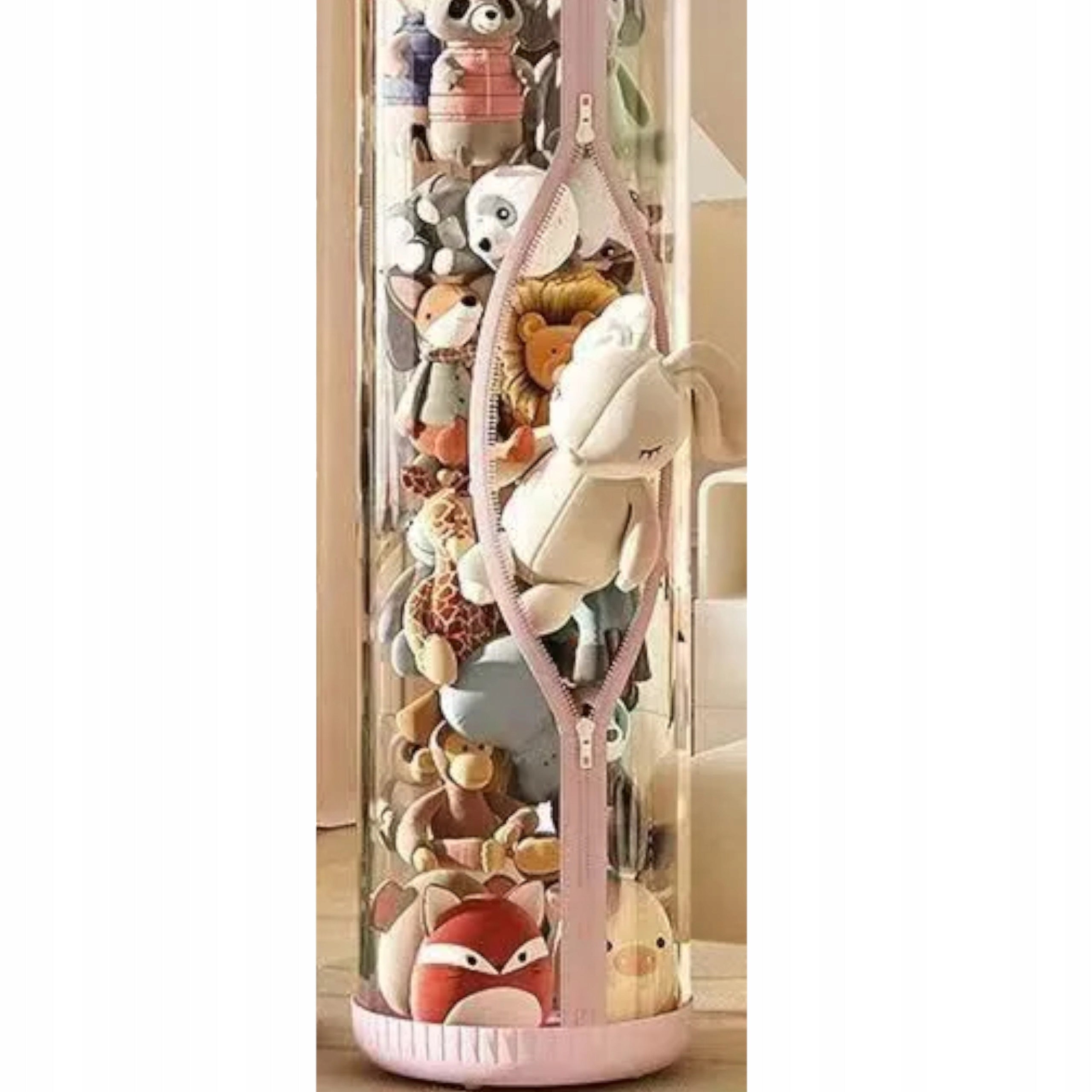 Vertical Plush Container High Organizer Tube 112cm for Toys Pink Manufacturer code 112R