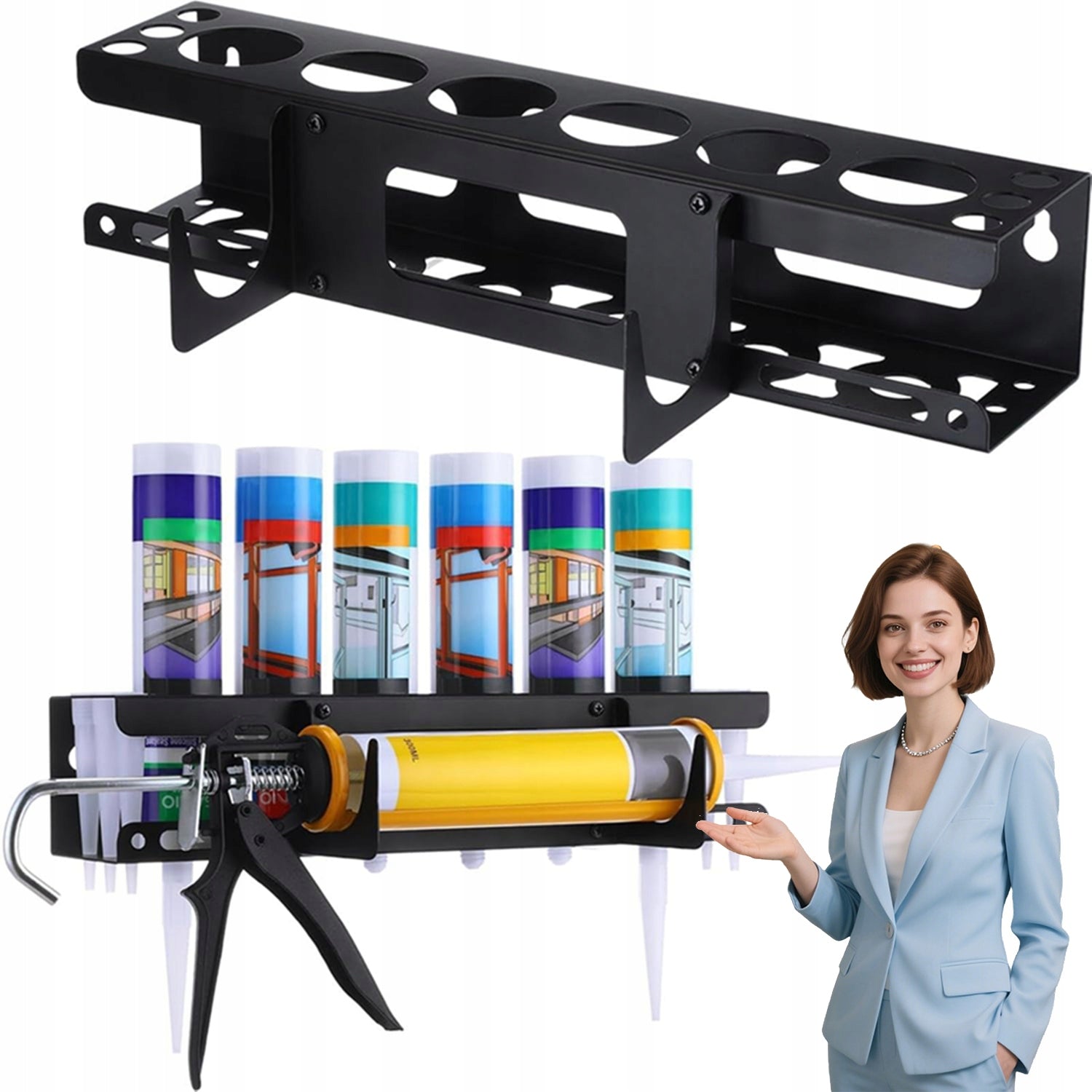 Vertical Silicone Sealant Stand, Wall Organizer for Home