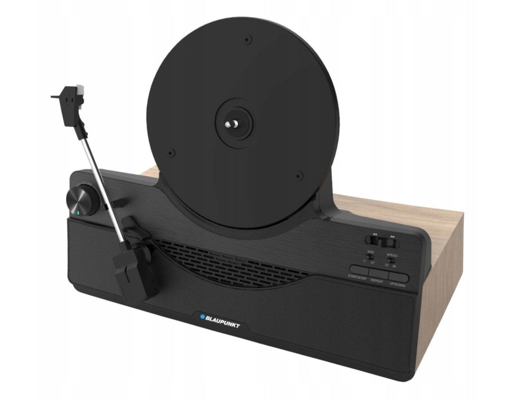 Vertical Turntable BLAUPUNKT VT100BK Bluetooth Speakers 2x 5W 12'' 7'' Model VT100BK