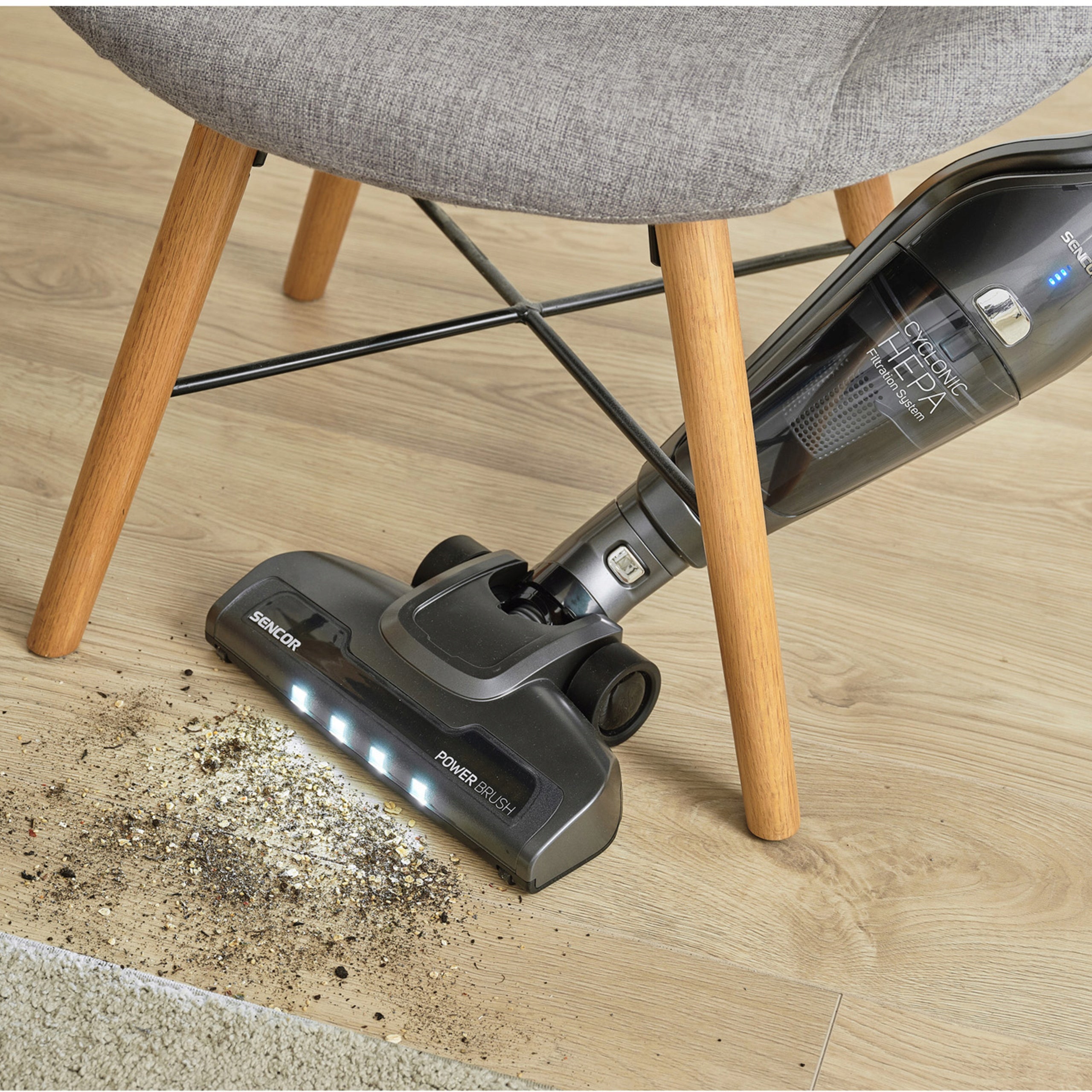 Vertical Vacuum Cleaner Sencor SVC 8668AT 3in1 POWERFUL 2200mAh HEPA MOP FUNCTION Dust container volume 0.5 l