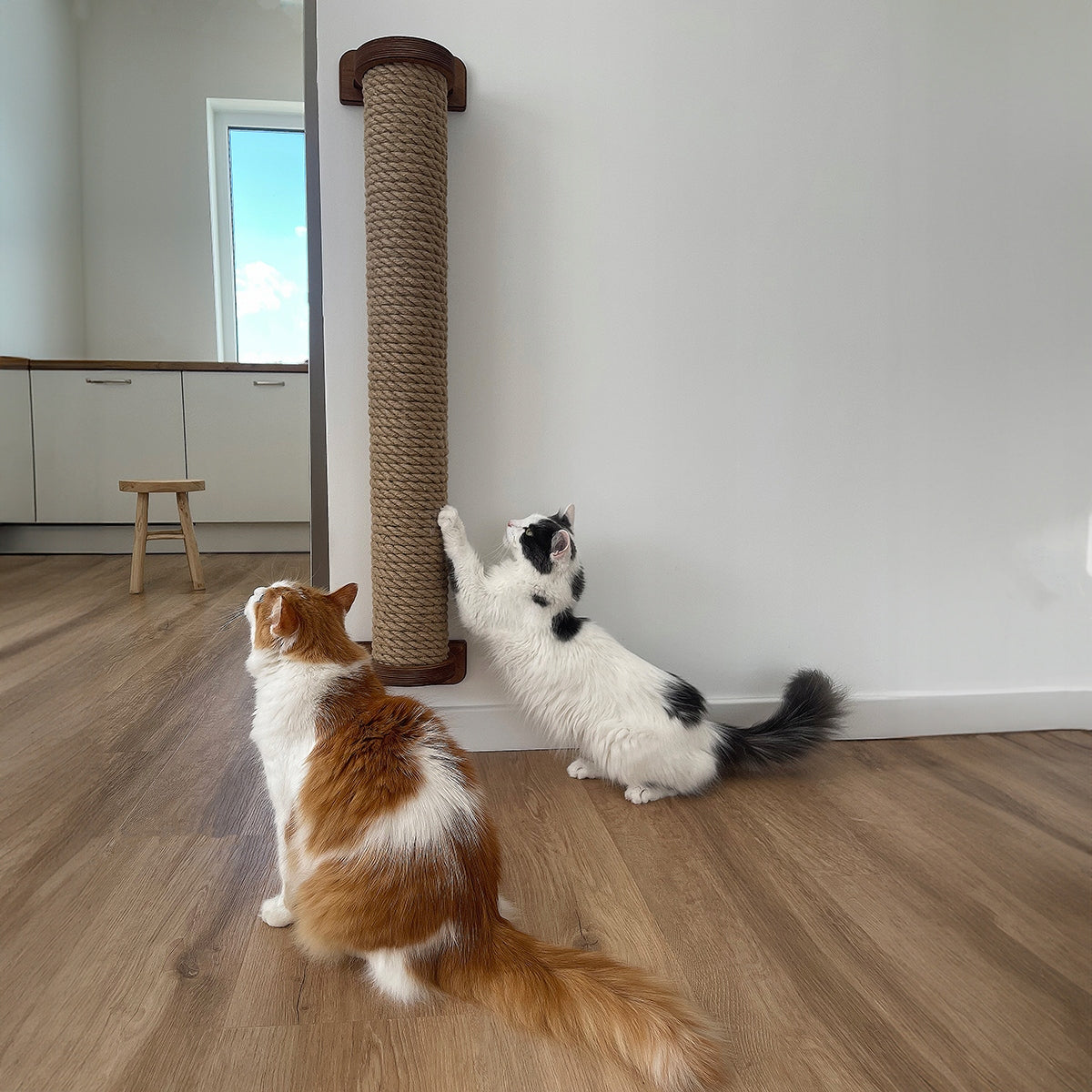 Vertical wall scratcher for cat M-80 cm large stable + screws Dark Brown Manufacturer code VERTICAL_M_NAT_BELG_CH