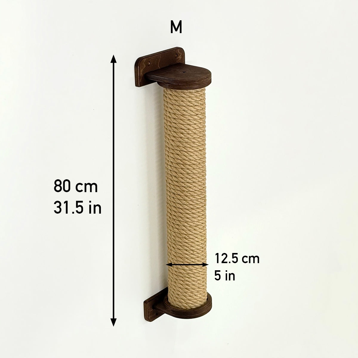 Vertical wall scratcher for cat M-80 cm large stable + screws Dark Brown Packaging status original
