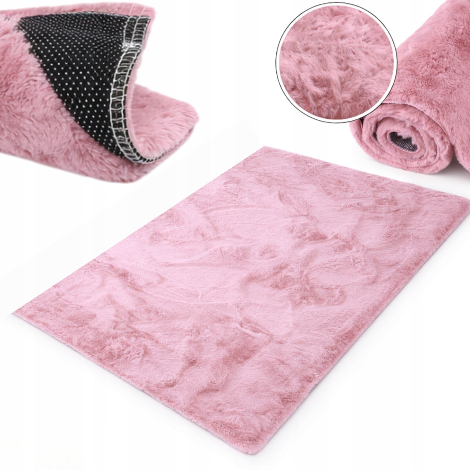 Very soft Non-SLIP Rug 120x60cm POWDER PINK