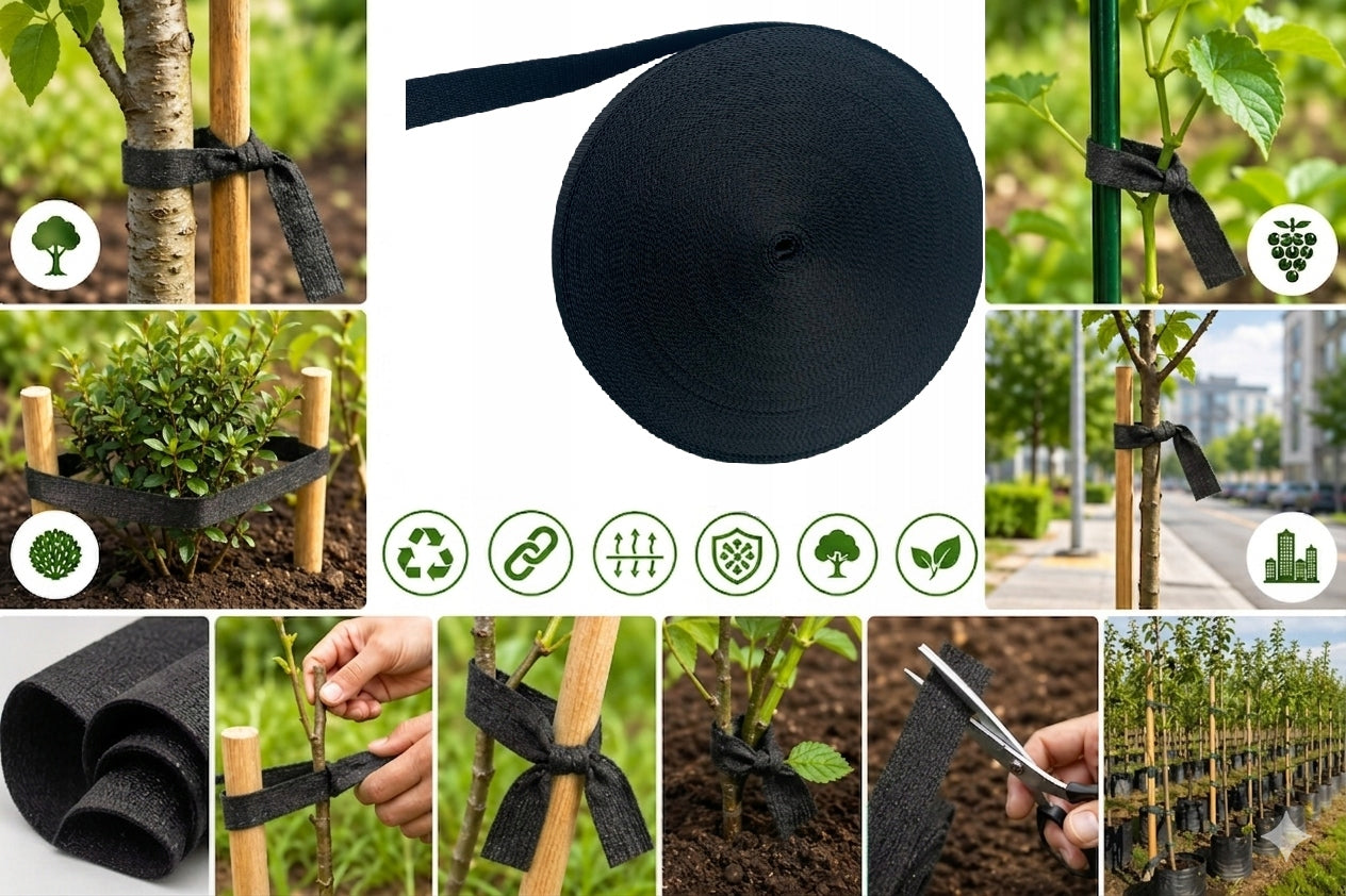 Very strong polyester gardening tape for fixing trees 2 cm long 50mb Packaging status original