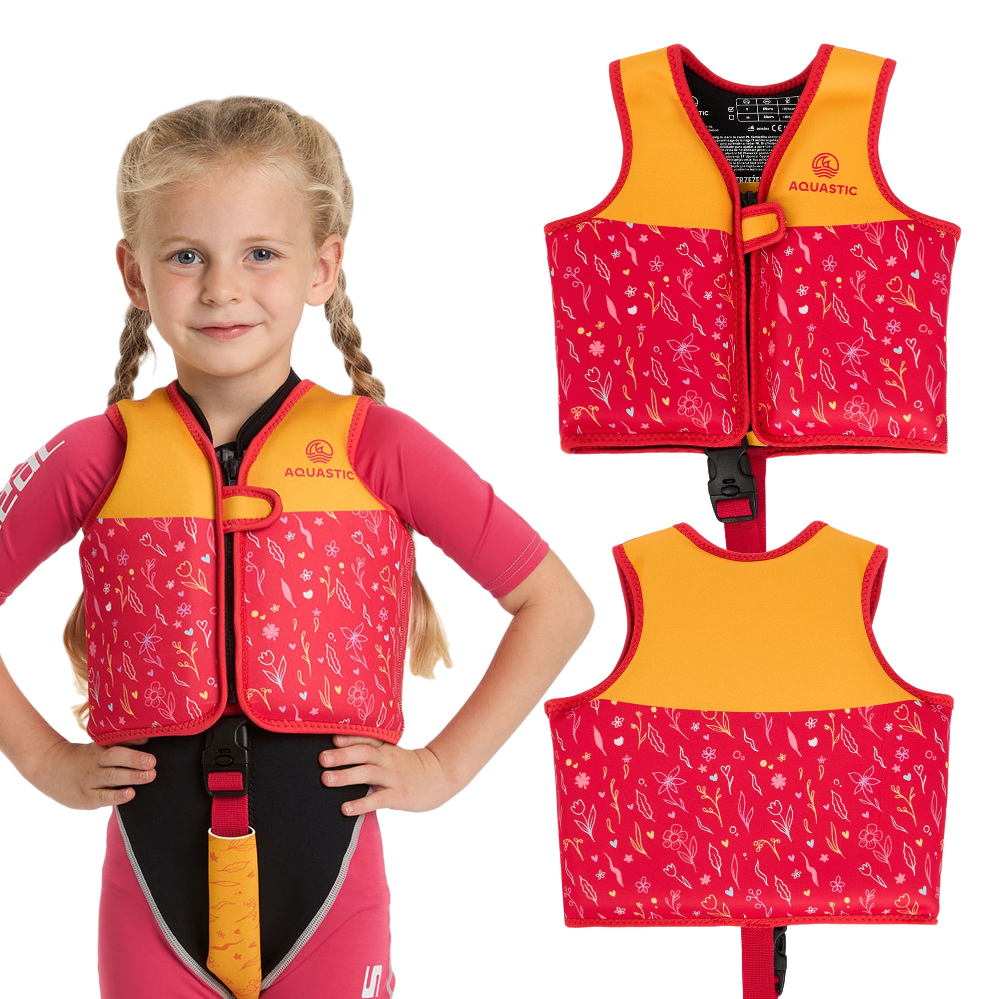 Vest Aquastic Junior M 19-30kg for swimming lessons