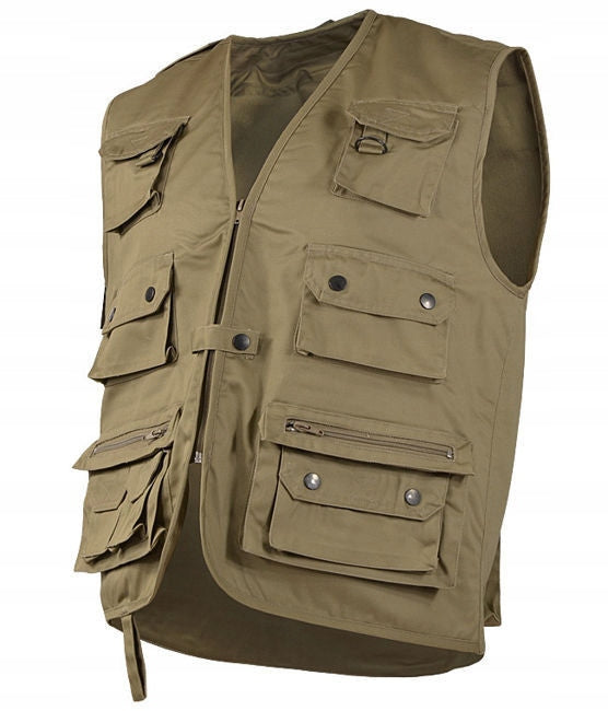 Vest Hunting Fishing Vest Mil-Tec Khaki 4XL