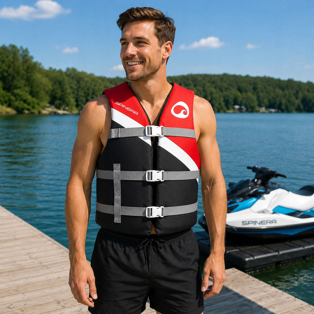 Vest Multisport Spinera Nylon Red 50N Size universal