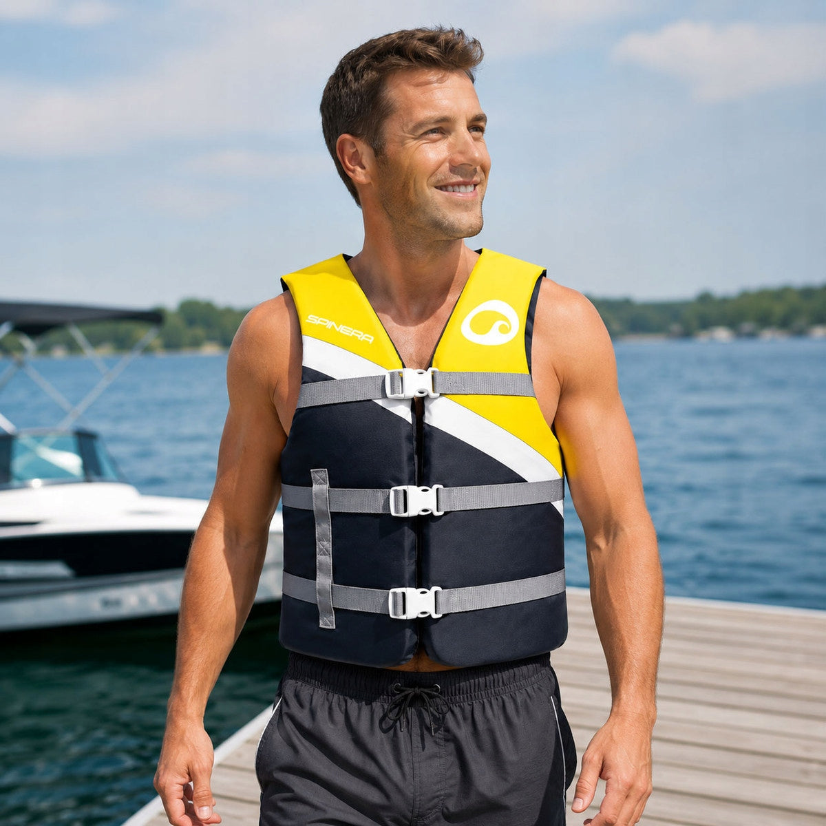 Vest Multisport Spinera Nylon Yellow 50N For multipurpose