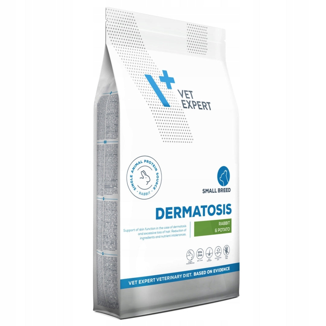Vet Expert Dermatosis Small Bread Rabbit 8kg Veterinary Dog Food Packaging status original