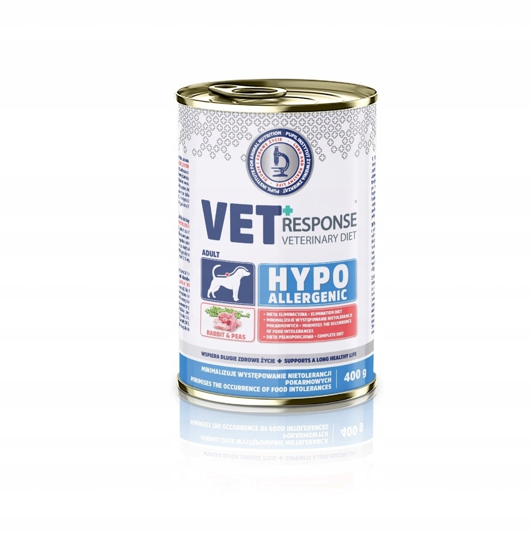 Vet Response Hypoallergenic Wet Dog Food Rabbit 400 g