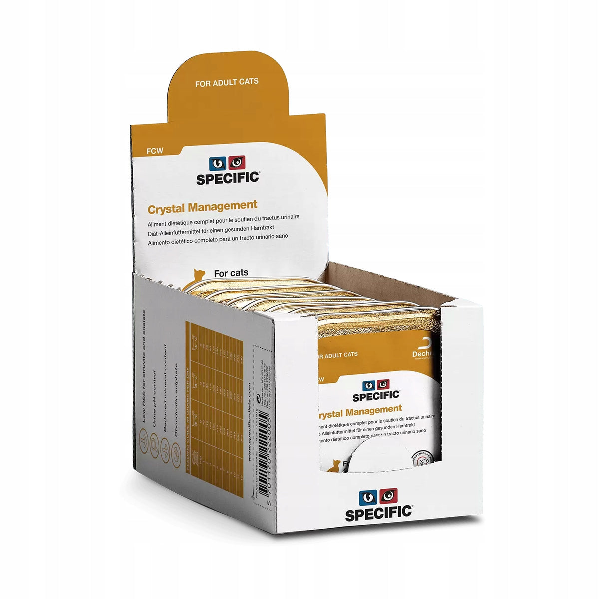 Veterinary cat food Crystal Management FCW SPECIFIC 7x100g