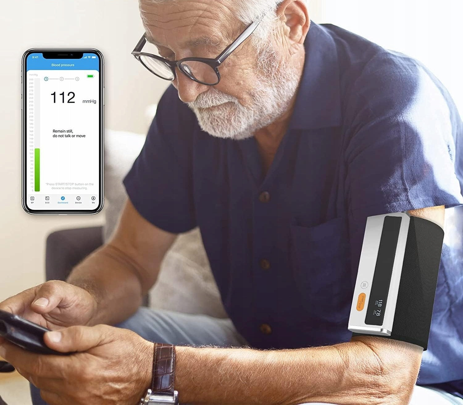 ViATOM Armfit Plus Bluetooth ECG shoulder blood pressure monitor with app Manufacturer code BP2A