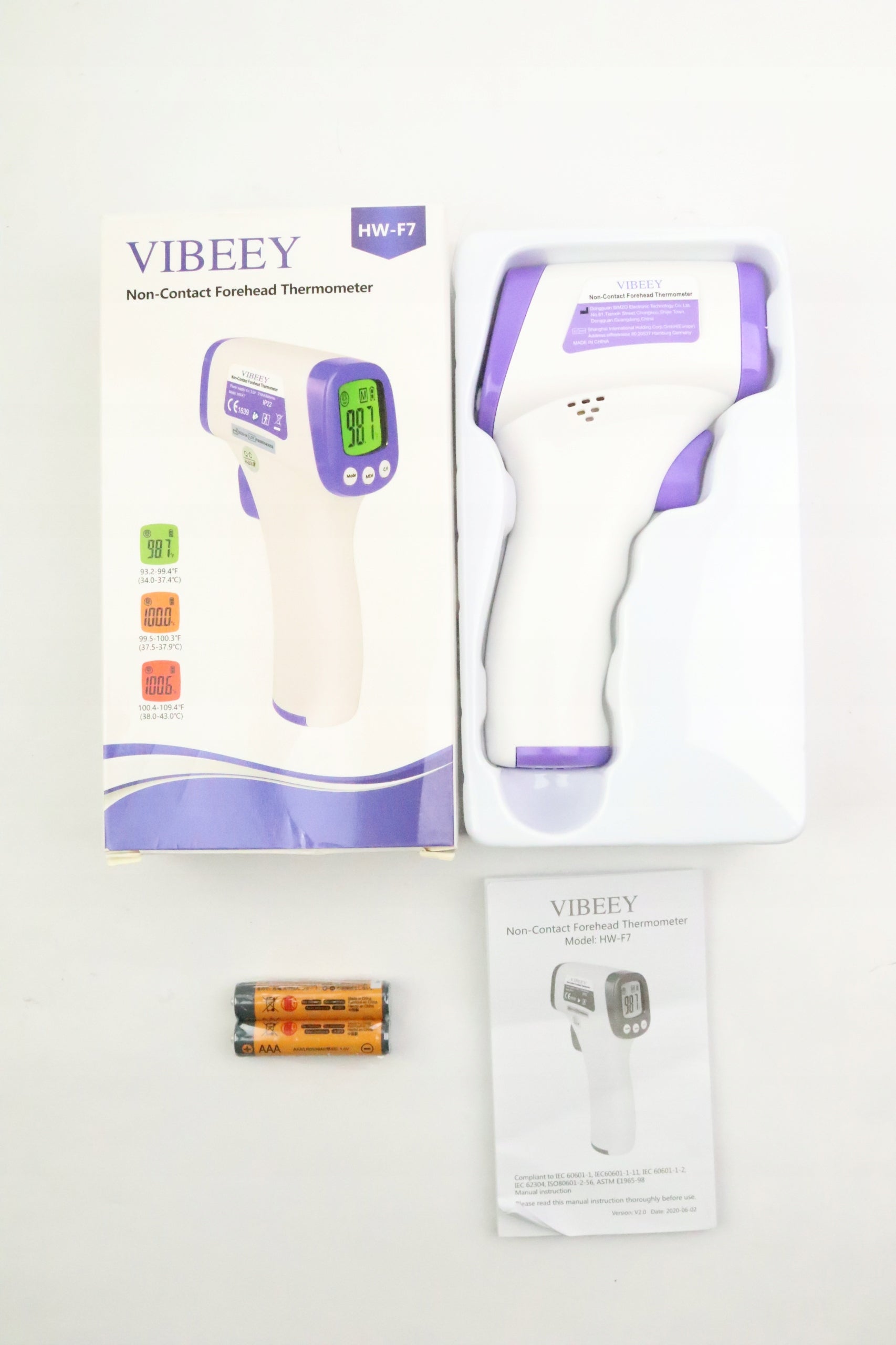 Vibeey Touchless Thermometer with LCD Display EAN (GTIN) 688397374449
