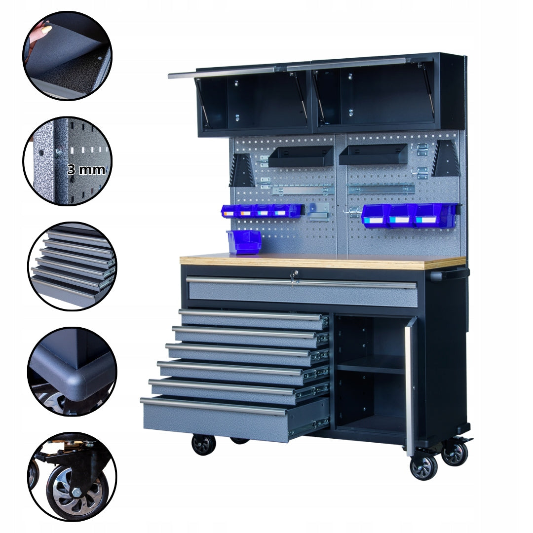 Viber M1360 Mobile Workshop Cart with Drawers and Tool Panel